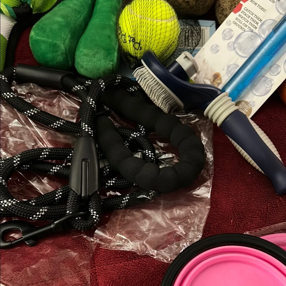 Fun toys for dogs toys brush bowls leash  make your dog happy